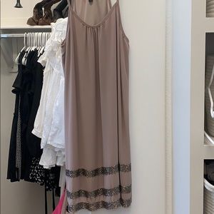 Taupe Dress with Sequins